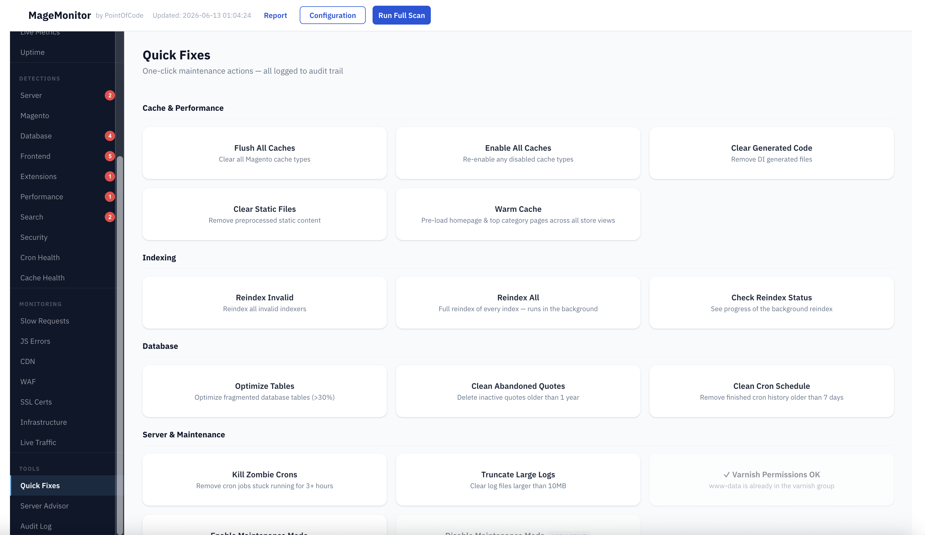 MageMonitor Quick Fixes